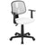 Flash Fundamentals Mid-Back White Mesh Swivel Task Office Chair With Pivot Back And Arms, Bifma Certified By Flash Furniture | Office Chairs | Modishstore