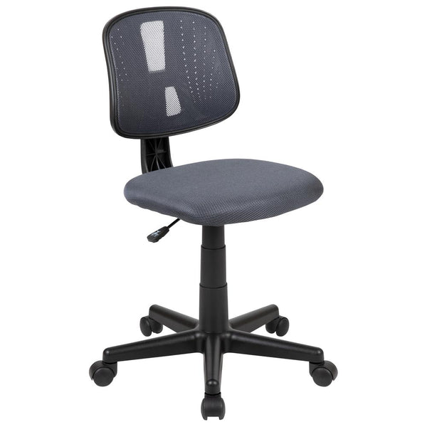 Flash Fundamentals Mid-Back Gray Mesh Swivel Task Office Chair With Pivot Back, Bifma Certified By Flash Furniture | Office Chairs | Modishstore