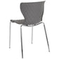 Lowell Contemporary Design Gray Plastic Stack Chair By Flash Furniture | Side Chairs | Modishstore - 3
