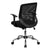 Mid-Back Black Mesh Tapered Back Swivel Task Office Chair With Chrome Base And T-Arms By Flash Furniture | Office Chairs | Modishstore - 3