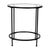 Astoria Collection Round End Table - Modern Clear Glass Accent Table With Matte Black Frame By Flash Furniture | End Tables | Modishstore