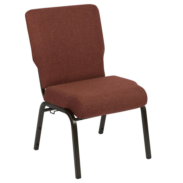 Advantage 20.5 In. Cinnamon Molded Foam Church Chair With Book Rack By Flash Furniture | Side Chairs | Modishstore - 2