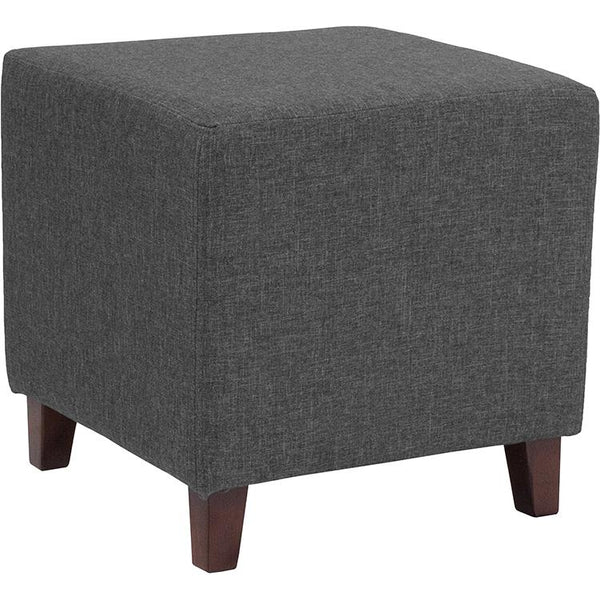 Ascalon Upholstered Ottoman Pouf In Dark Gray Fabric By Flash Furniture | Ottomans | Modishstore