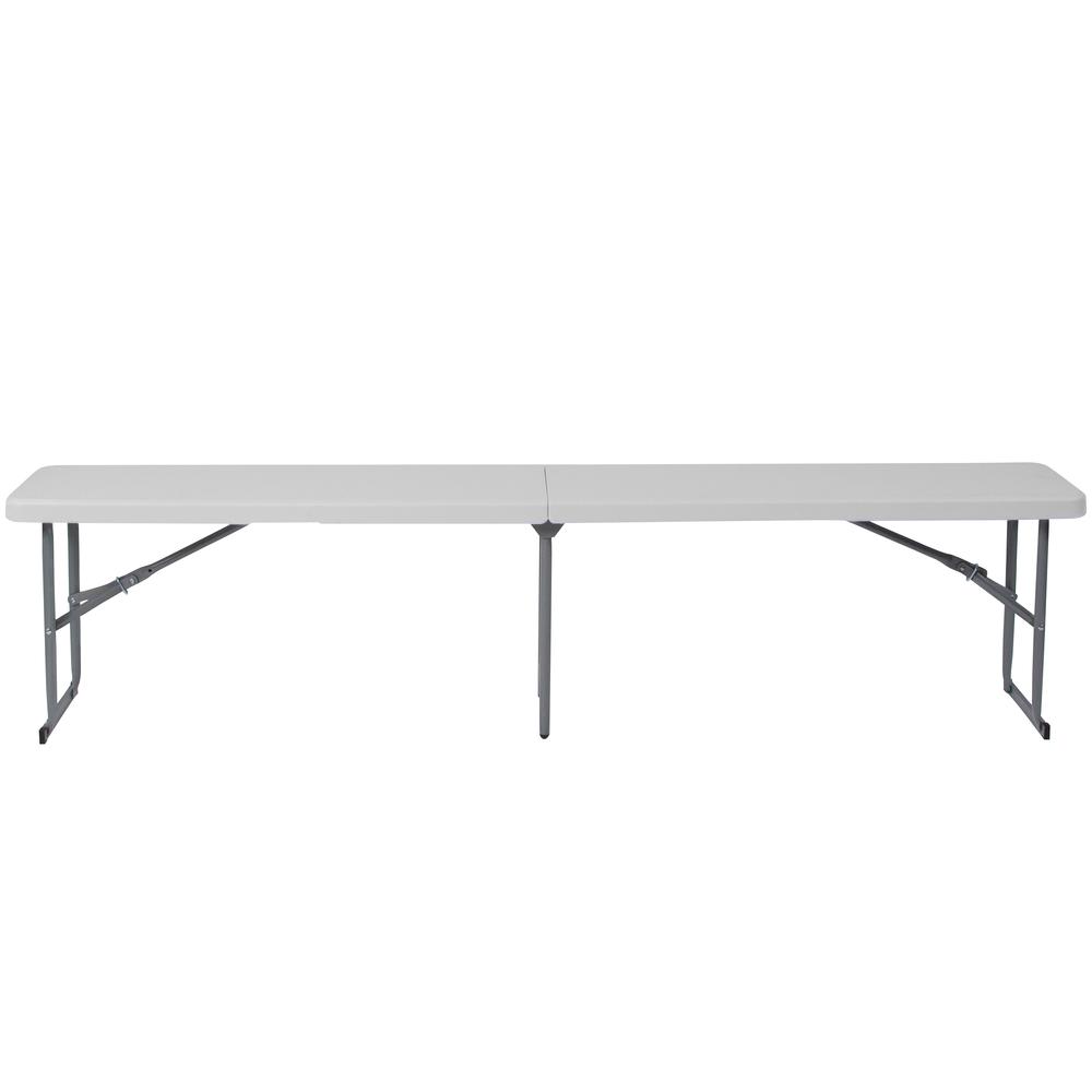 10.25''W X 71''L Bi-Fold Granite White Plastic Bench With Carrying Handle By Flash Furniture | Benches | Modishstore - 3