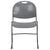 Hercules Series 880 Lb. Capacity Gray Ultra-Compact Stack Chair With Black Powder Coated Frame By Flash Furniture | Side Chairs | Modishstore - 4