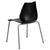 Hercules Series 770 Lb. Capacity Black Stack Chair With Lumbar Support And Silver Frame By Flash Furniture | Side Chairs | Modishstore - 3