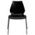 Hercules Series 770 Lb. Capacity Black Stack Chair With Lumbar Support And Silver Frame By Flash Furniture | Side Chairs | Modishstore - 4