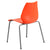 Hercules Series 770 Lb. Capacity Orange Stack Chair With Lumbar Support And Silver Frame By Flash Furniture | Side Chairs | Modishstore - 3