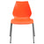 Hercules Series 770 Lb. Capacity Orange Stack Chair With Lumbar Support And Silver Frame By Flash Furniture | Side Chairs | Modishstore - 4