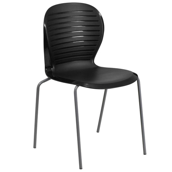 Hercules Series 551 Lb. Capacity Black Stack Chair By Flash Furniture | Side Chairs | Modishstore