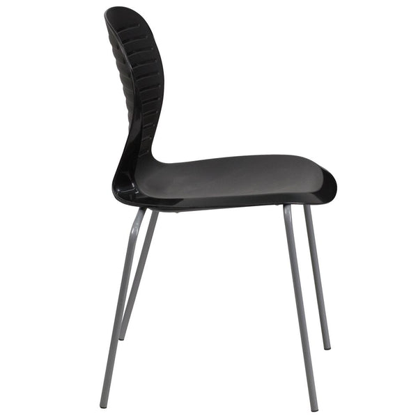 Hercules Series 551 Lb. Capacity Black Stack Chair By Flash Furniture | Side Chairs | Modishstore - 2