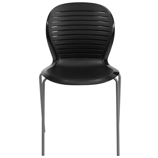Hercules Series 551 Lb. Capacity Black Stack Chair By Flash Furniture | Side Chairs | Modishstore - 4