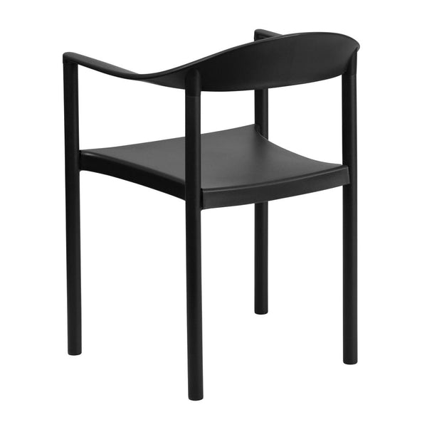 Hercules Series 1000 Lb. Capacity Black Plastic Cafe Stack Chair By Flash Furniture | Side Chairs | Modishstore - 3