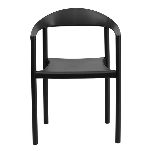 Hercules Series 1000 Lb. Capacity Black Plastic Cafe Stack Chair By Flash Furniture | Side Chairs | Modishstore - 4