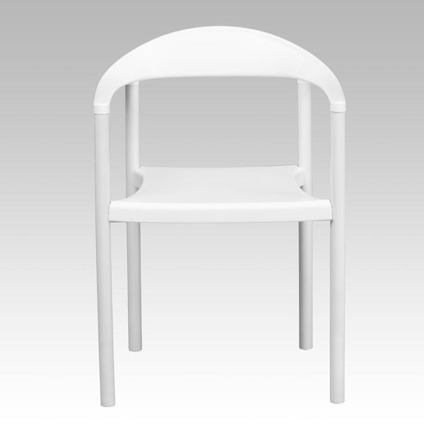 Hercules Series 1000 Lb. Capacity White Plastic Cafe Stack Chair By Flash Furniture | Side Chairs | Modishstore - 4
