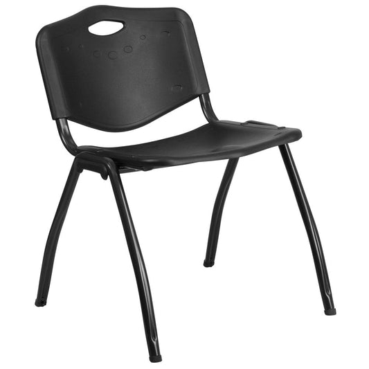 Hercules Series 880 Lb. Capacity Black Plastic Stack Chair By Flash Furniture | Side Chairs | Modishstore