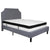 Brighton Full Size Tufted Upholstered Platform Bed In Light Gray Fabric With Memory Foam Mattress By Flash Furniture | Beds | Modishstore - 2