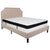 Brighton Queen Size Tufted Upholstered Platform Bed In Beige Fabric With Memory Foam Mattress By Flash Furniture | Beds | Modishstore - 2