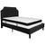 Brighton Full Size Tufted Upholstered Platform Bed In Black Fabric With Memory Foam Mattress By Flash Furniture | Beds | Modishstore - 2