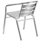 Heavy Duty Commercial Aluminum Indoor-Outdoor Restaurant Stack Chair With Triple Slat Back By Flash Furniture | Dining Chairs | Modishstore - 3