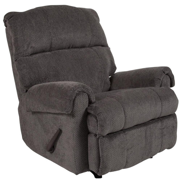 Contemporary Kelly Gray Super Soft Microfiber Rocker Recliner By Flash Furniture | Chairs & Recliners | Modishstore