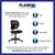 Mid-Back Black Mesh Swivel Task Office Chair With Back Height Adjustment By Flash Furniture | Office Chairs | Modishstore - 3