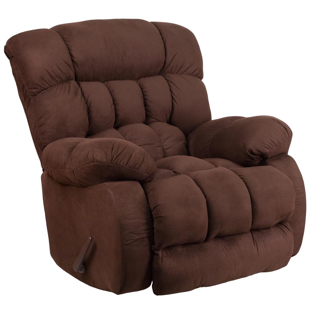 Contemporary Softsuede Fudge Microfiber Rocker Recliner By Flash Furniture | Chairs & Recliners | Modishstore