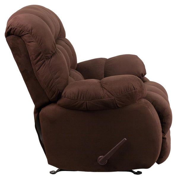 Contemporary Softsuede Fudge Microfiber Rocker Recliner By Flash Furniture | Chairs & Recliners | Modishstore - 2