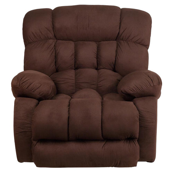 Contemporary Softsuede Fudge Microfiber Rocker Recliner By Flash Furniture | Chairs & Recliners | Modishstore - 4