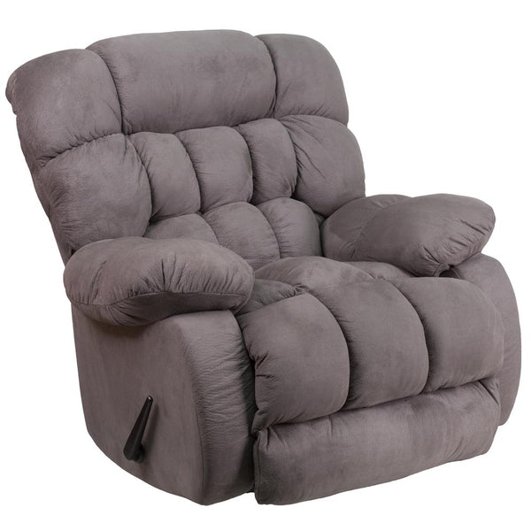 Contemporary Softsuede Graphite Microfiber Rocker Recliner By Flash Furniture | Chairs & Recliners | Modishstore