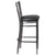 Hercules Series Clear Coated ''X'' Back Metal Restaurant Barstool - Black Vinyl Seat By Flash Furniture | Bar Stools | Modishstore - 2