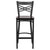 Hercules Series Black ''X'' Back Metal Restaurant Barstool - Walnut Wood Seat By Flash Furniture | Bar Stools | Modishstore - 4