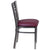 Hercules Series Clear Coated ''X'' Back Metal Restaurant Chair - Burgundy Vinyl Seat By Flash Furniture | Side Chairs | Modishstore - 2
