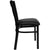 Hercules Series Black ''X'' Back Metal Restaurant Chair - Black Vinyl Seat By Flash Furniture | Dining Chairs | Modishstore - 2