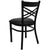 Hercules Series Black ''X'' Back Metal Restaurant Chair - Black Vinyl Seat By Flash Furniture | Dining Chairs | Modishstore - 3
