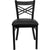 Hercules Series Black ''X'' Back Metal Restaurant Chair - Black Vinyl Seat By Flash Furniture | Dining Chairs | Modishstore - 4