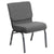 Hercules Series 21''W Stacking Church Chair In Gray Fabric - Silver Vein Frame By Flash Furniture | Side Chairs | Modishstore