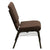 Hercules Series 18.5''W Church Chair In Brown Fabric With Book Rack - Gold Vein Frame By Flash Furniture | Side Chairs | Modishstore - 2