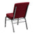 Hercules Series 18.5''W Church Chair In Burgundy Fabric With Book Rack - Silver Vein Frame By Flash Furniture | Side Chairs | Modishstore - 3