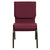 Hercules Series 18.5''W Stacking Church Chair In Burgundy Patterned Fabric - Gold Vein Frame By Flash Furniture | Side Chairs | Modishstore - 4