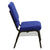 Hercules Series 18.5''W Church Chair In Navy Blue Fabric With Book Rack - Gold Vein Frame By Flash Furniture | Side Chairs | Modishstore - 2