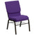 Hercules Series 18.5''W Church Chair In Purple Fabric With Book Rack - Gold Vein Frame By Flash Furniture | Side Chairs | Modishstore