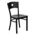 Hercules Series Black Circle Back Metal Restaurant Chair - Mahogany Wood Seat By Flash Furniture | Dining Chairs | Modishstore