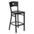 Hercules Series Black Circle Back Metal Restaurant Barstool - Mahogany Wood Seat By Flash Furniture | Bar Stools | Modishstore