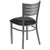 Hercules Series Silver Slat Back Metal Restaurant Chair - Black Vinyl Seat By Flash Furniture | Dining Chairs | Modishstore - 3