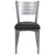 Hercules Series Silver Slat Back Metal Restaurant Chair - Black Vinyl Seat By Flash Furniture | Dining Chairs | Modishstore - 4
