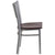 Hercules Series Silver Slat Back Metal Restaurant Chair - Mahogany Wood Seat By Flash Furniture | Dining Chairs | Modishstore - 2