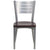 Hercules Series Silver Slat Back Metal Restaurant Chair - Mahogany Wood Seat By Flash Furniture | Dining Chairs | Modishstore - 4