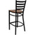 Hercules Series Black Ladder Back Metal Restaurant Barstool - Cherry Wood Seat By Flash Furniture | Bar Stools | Modishstore - 3