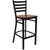 Hercules Series Black Ladder Back Metal Restaurant Barstool - Cherry Wood Seat By Flash Furniture | Bar Stools | Modishstore